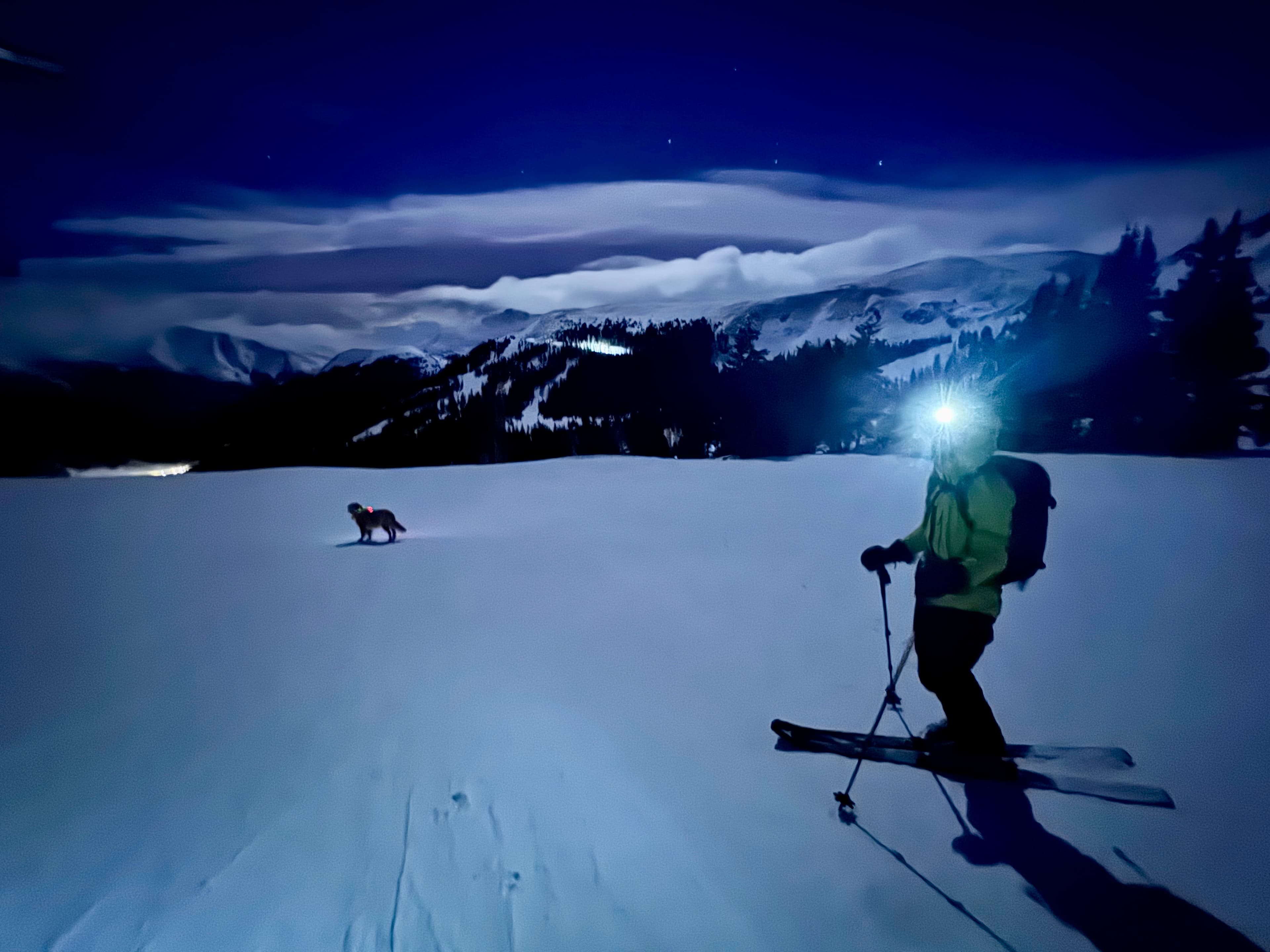 Skiing at night at Loveland Ski Area